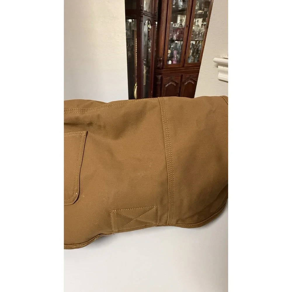 Carhartt Dog Chore Coat Insulated Fleece Vest Jacket Brown/Plaid Large